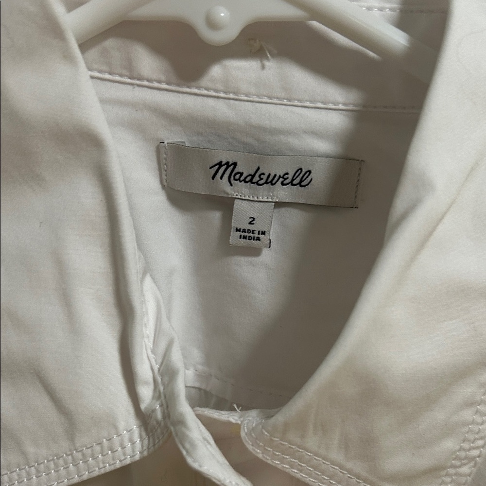 Madewell Women's White Button Down Shirt - Picture 2 of 5